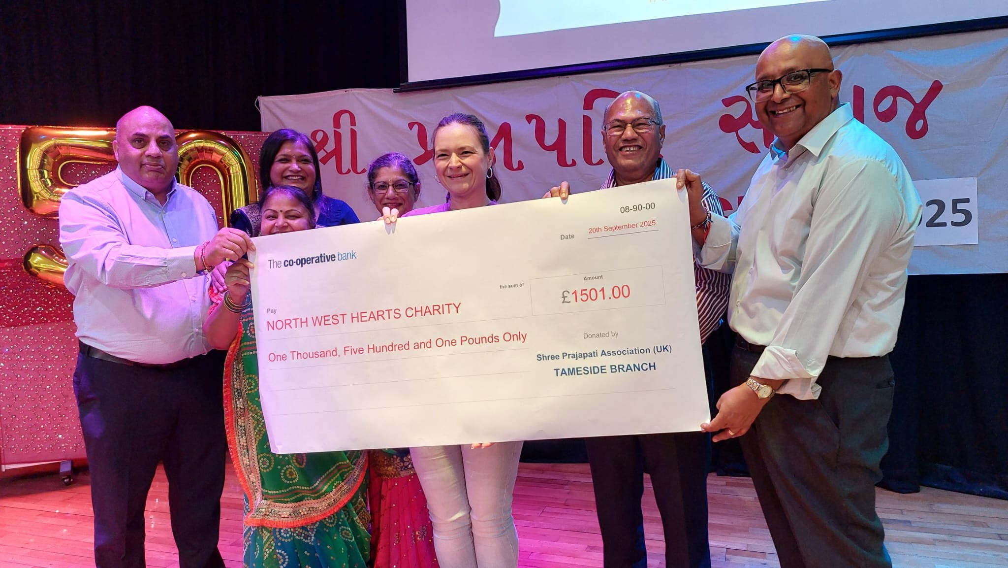 Shree Prajapati Association Tameside Cheque Presentation